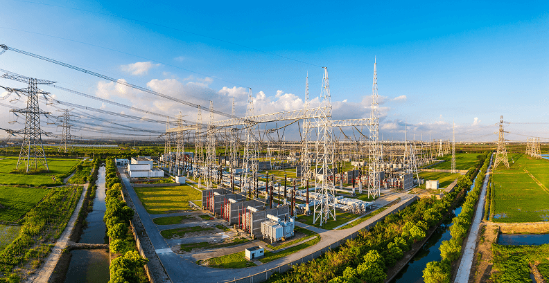 Drone inspecting critical infrastructure